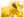 A Becorn crawling on a branch of a forsythia bush, staring excitedly at the yellow flowers.